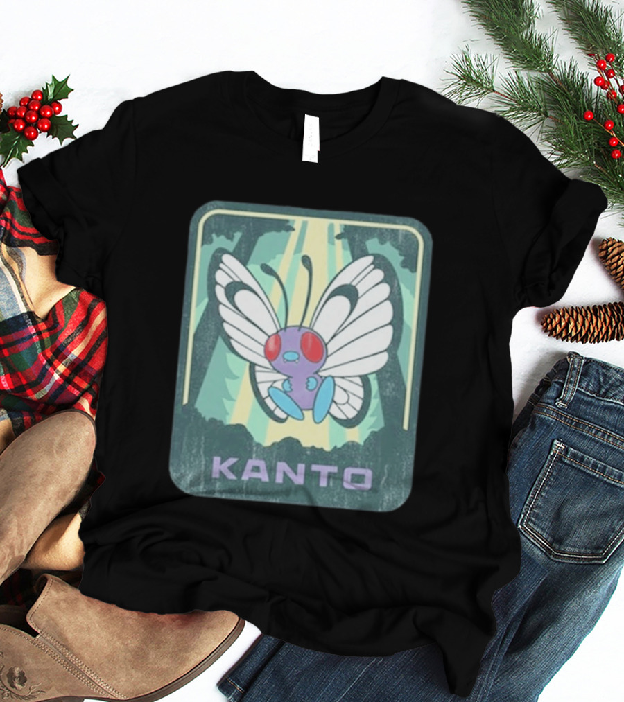 Kanto Explore Pokémon Butterfly Woods Adventure T-Shirt