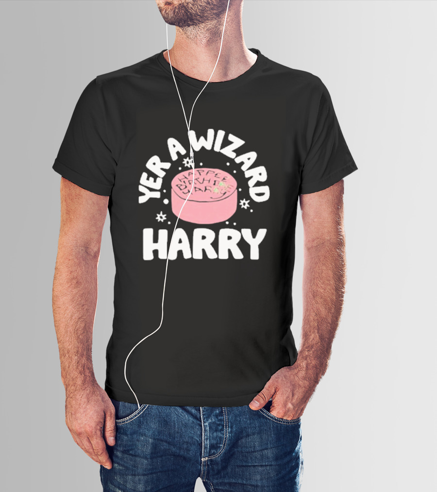 Yer A Wizard Harry Pink Starry Aesthetic Circle T-Shirt