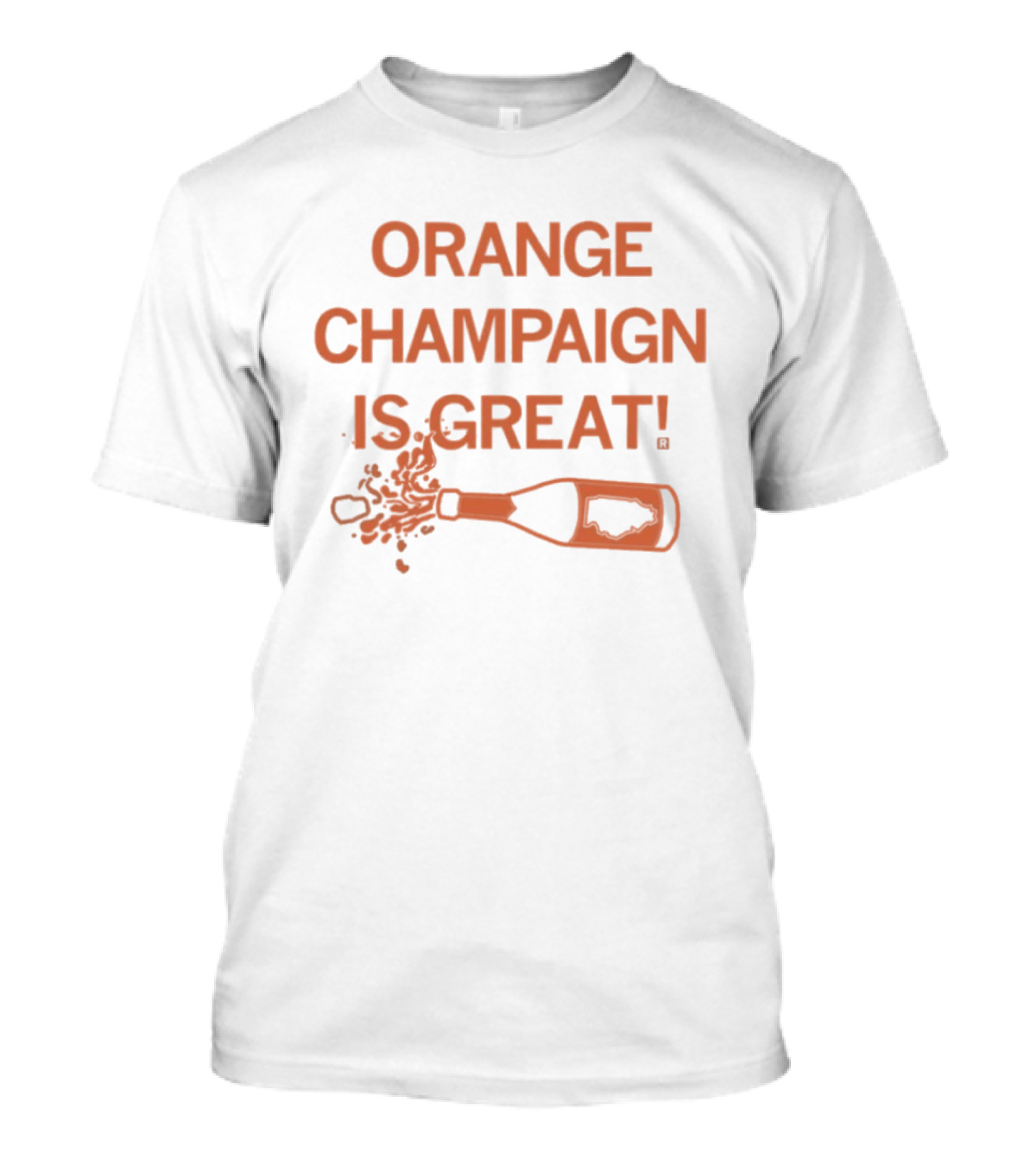 Orange Champaign Is Great Bottle Popping T-Shirt