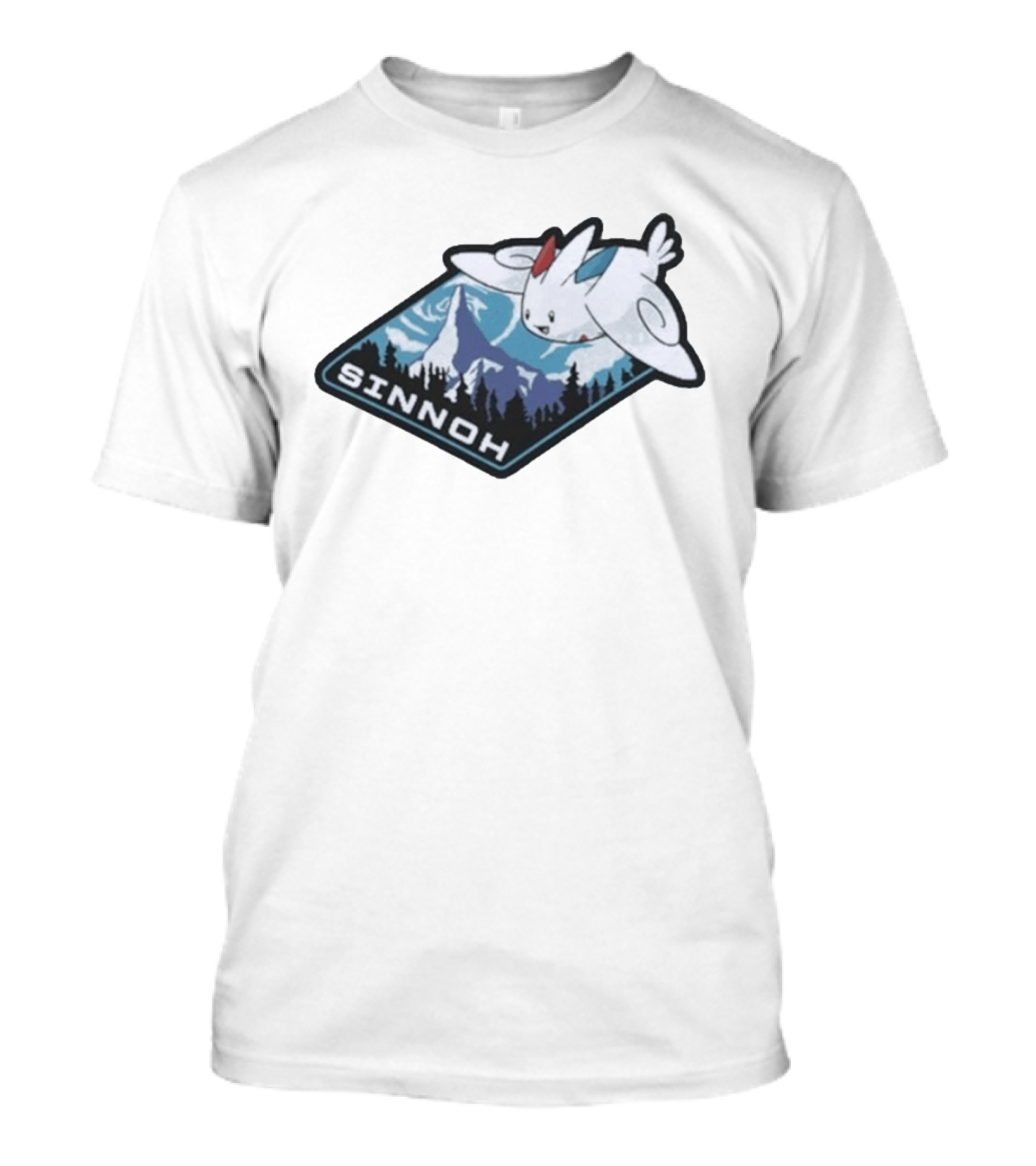 Sinnoh Togekiss Adventure With Mountains And Forest In Pokémon World T-Shirt