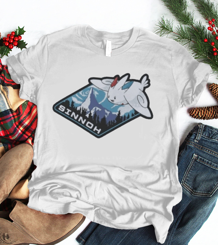 Sinnoh Togekiss Adventure With Mountains And Forest In Pokémon World T-Shirt