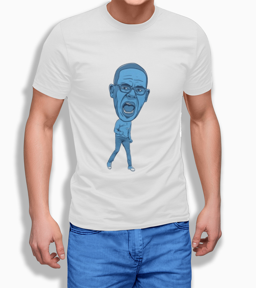 UNC Tar Heels Coach Hubert Davis Marching Fan T-Shirt