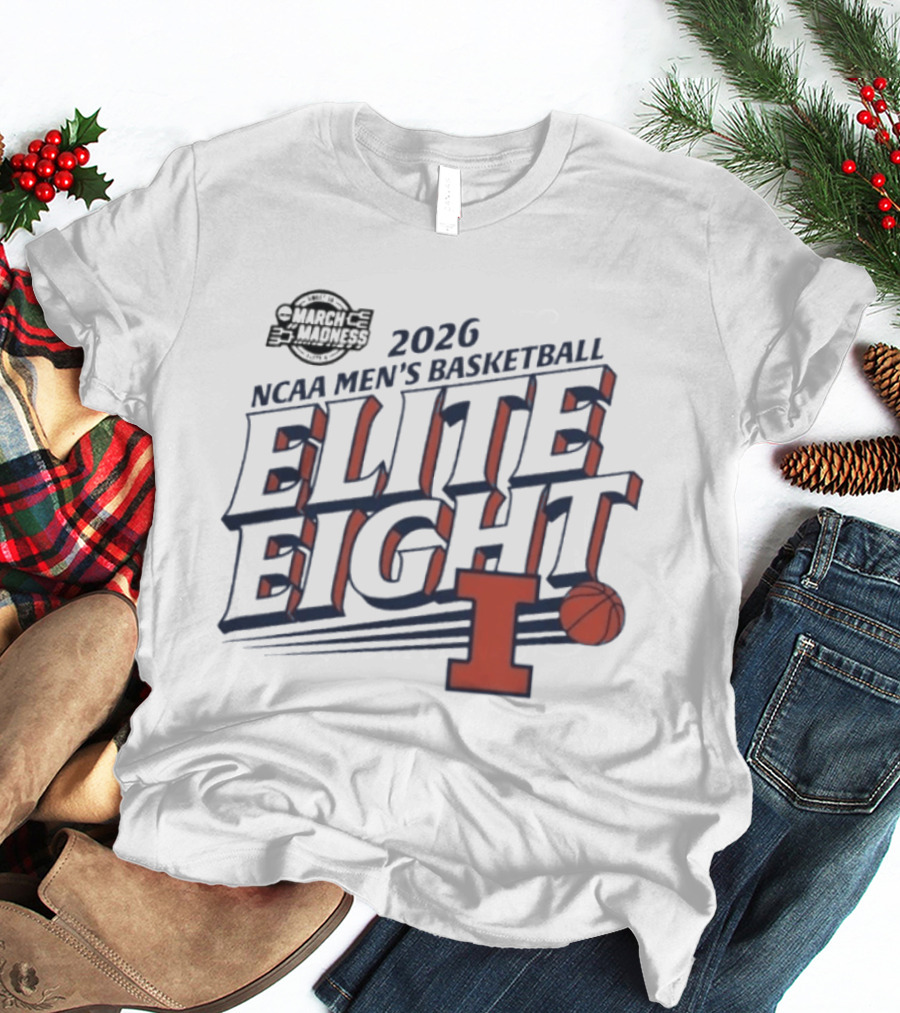 Illinois Fighting Illini NCAA Men's Basketball March Madness 2026 Elite Eight T-Shirt