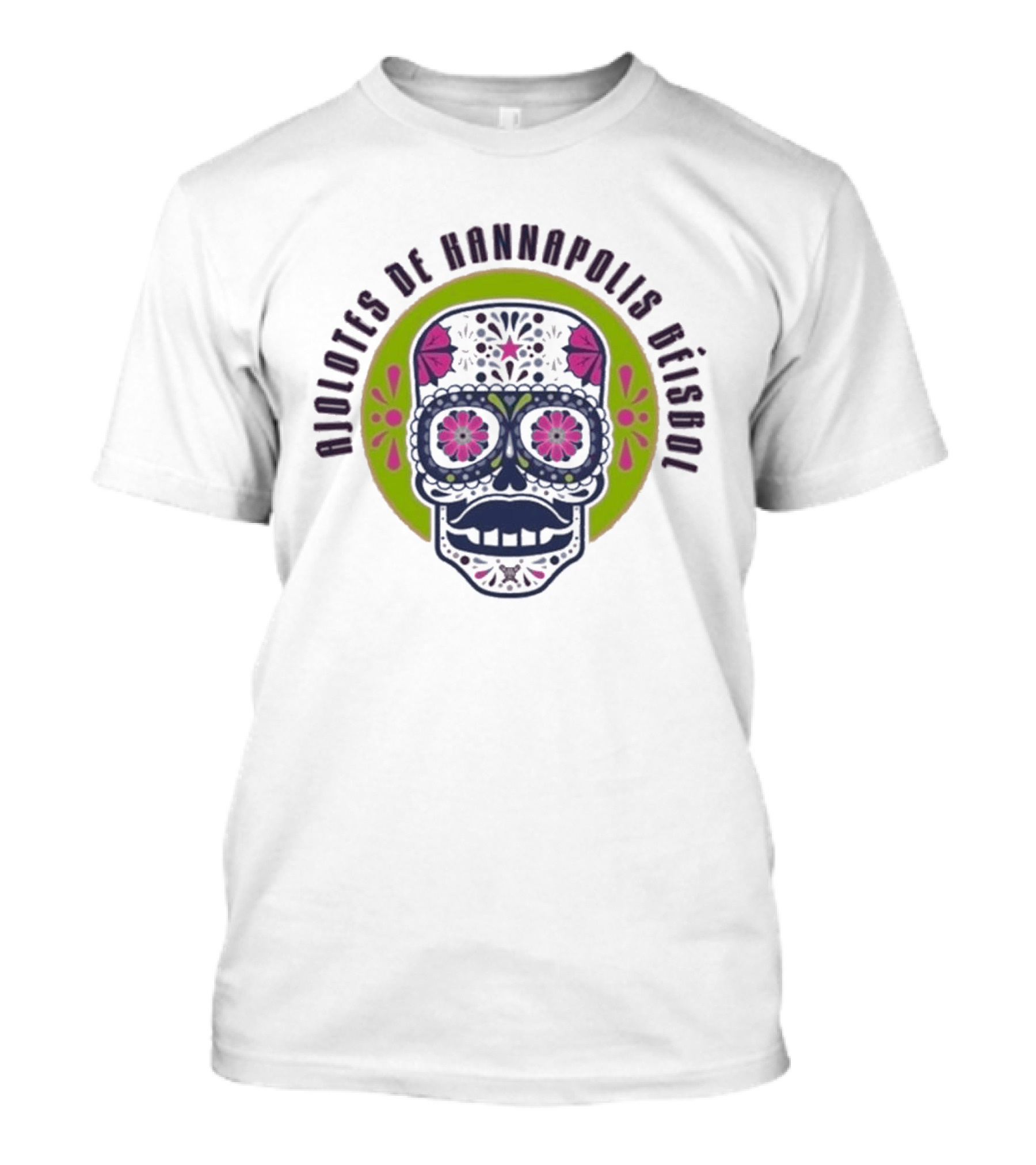 Riolotes De Kannapolis Béisbol Ajolotes Calavera Floral T-Shirt
