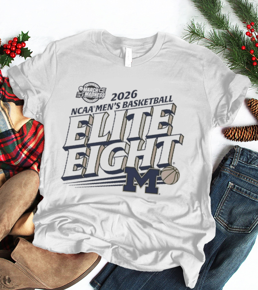 Michigan Wolverines 2026 NCAA Elite Eight Men's Basketball Tournament T-Shirt