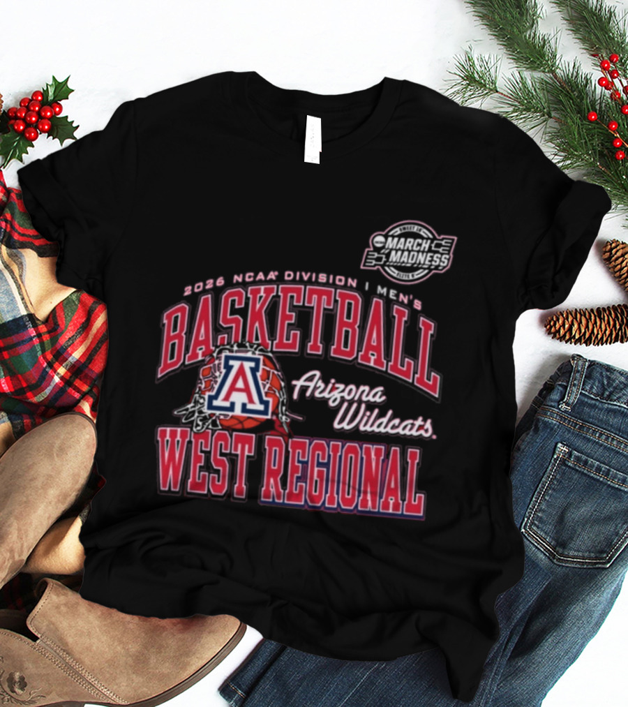2026 NCAA Division I Men's Basketball Arizona Wildcats Sweet 16 West Regional March Madness T-Shirt