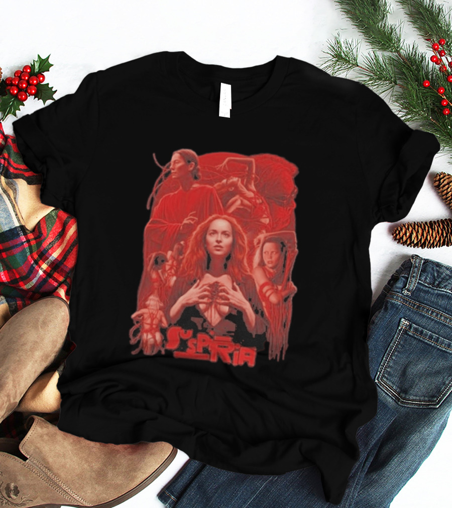 Suspiria 2018 Horror Movie Red Aesthetic Cast Collage T-Shirt
