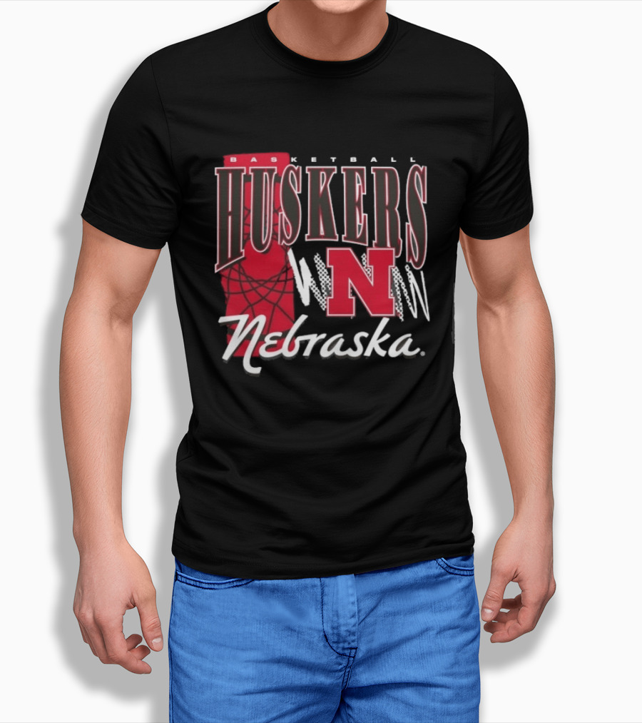 Basketball Huskers N Nebraska T-Shirt
