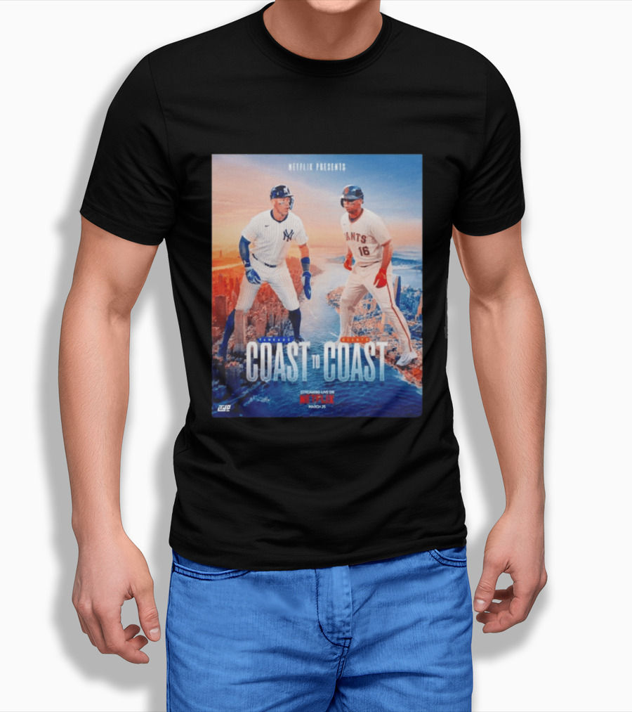 NETFLIX Presents Yankees Giants Coast To Coast Streaming Live March 25 T-Shirt