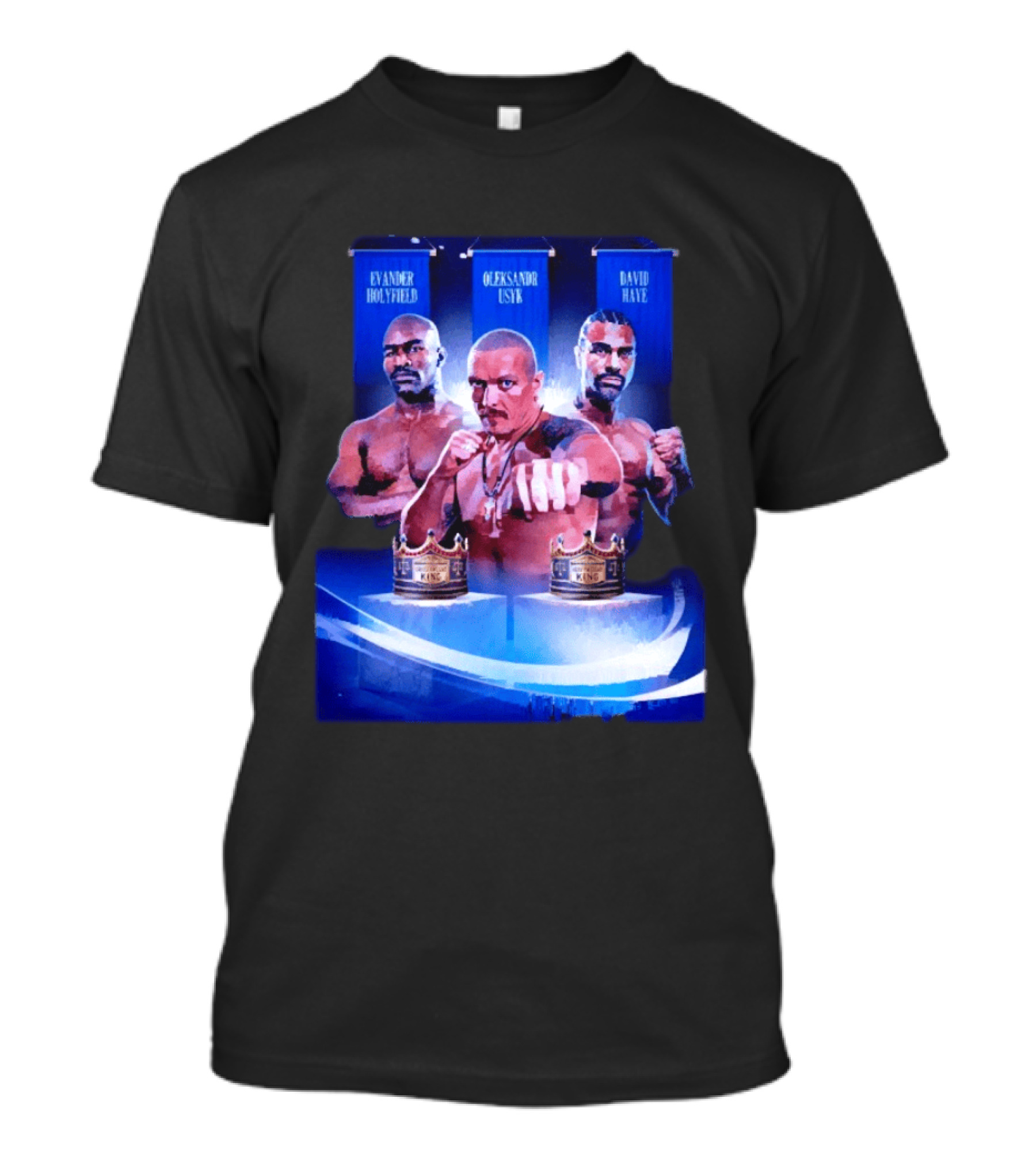 Oleksandr Usyk Evander Holyfield David Haye Boxing Cruiserweight King Patterson Collage T-Shirt