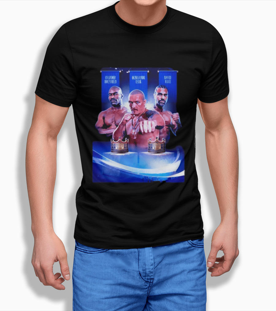 Oleksandr Usyk Evander Holyfield David Haye Boxing Cruiserweight King Patterson Collage T-Shirt