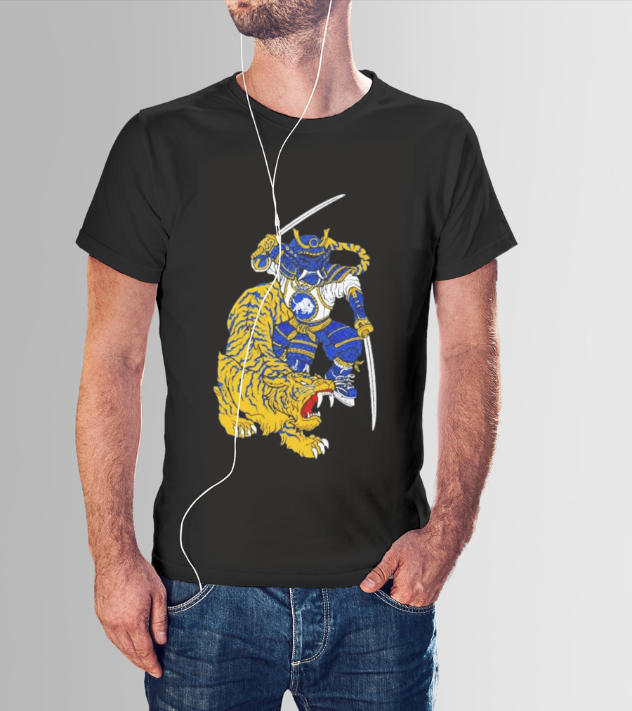 Warpath Buffalo Sabres Samurai With Tiger T-Shirt