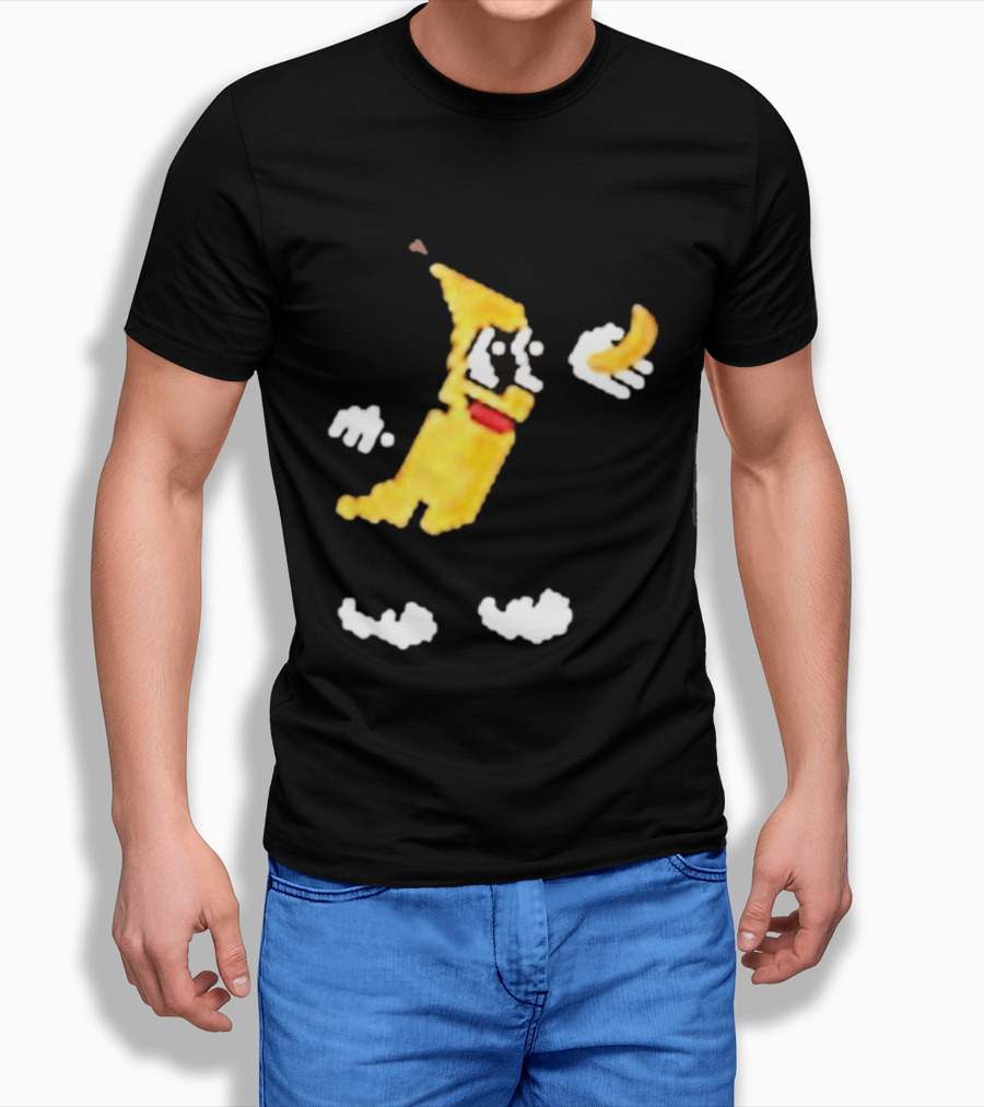 Spacex Banana Pixelated Cartoon T-Shirt