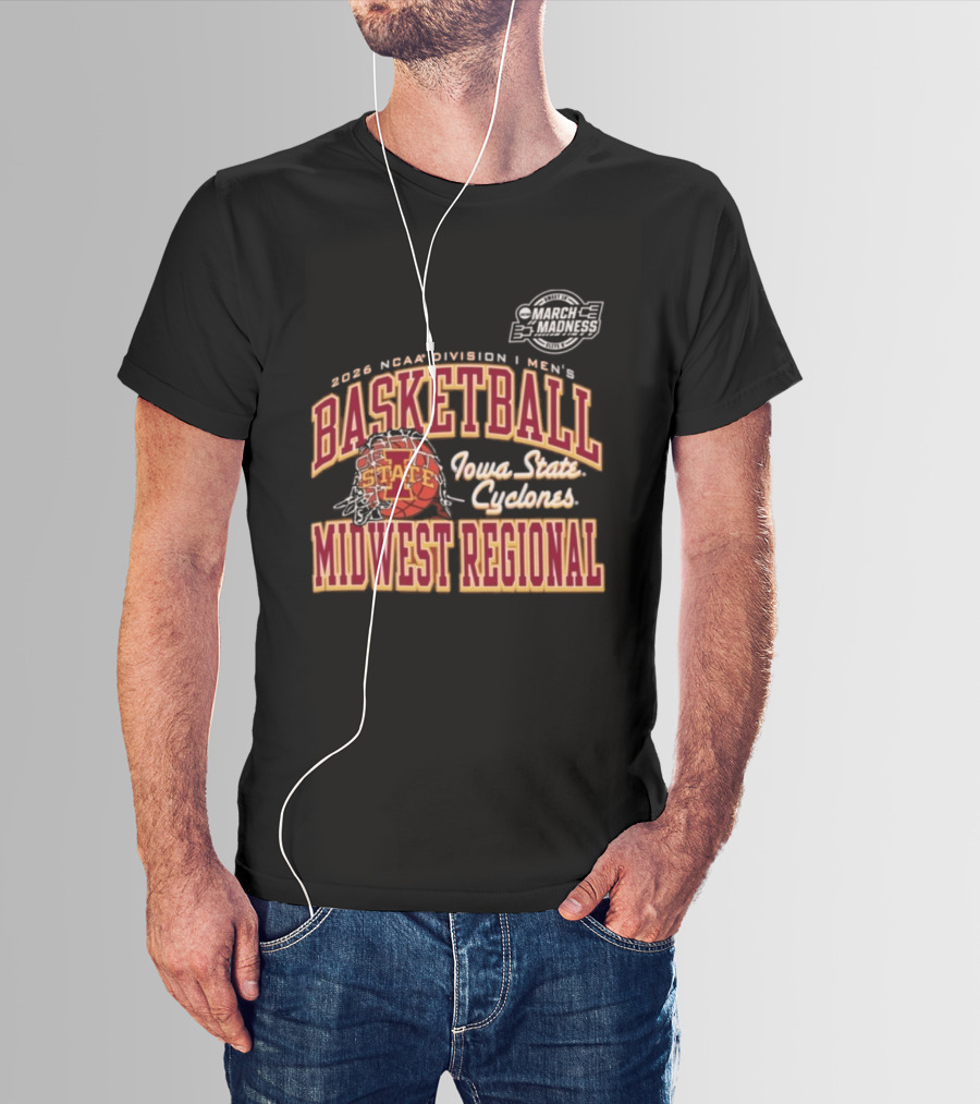 Iowa State Cyclones 2026 NCAA Division I Men's Basketball Midwest Regional T-Shirt