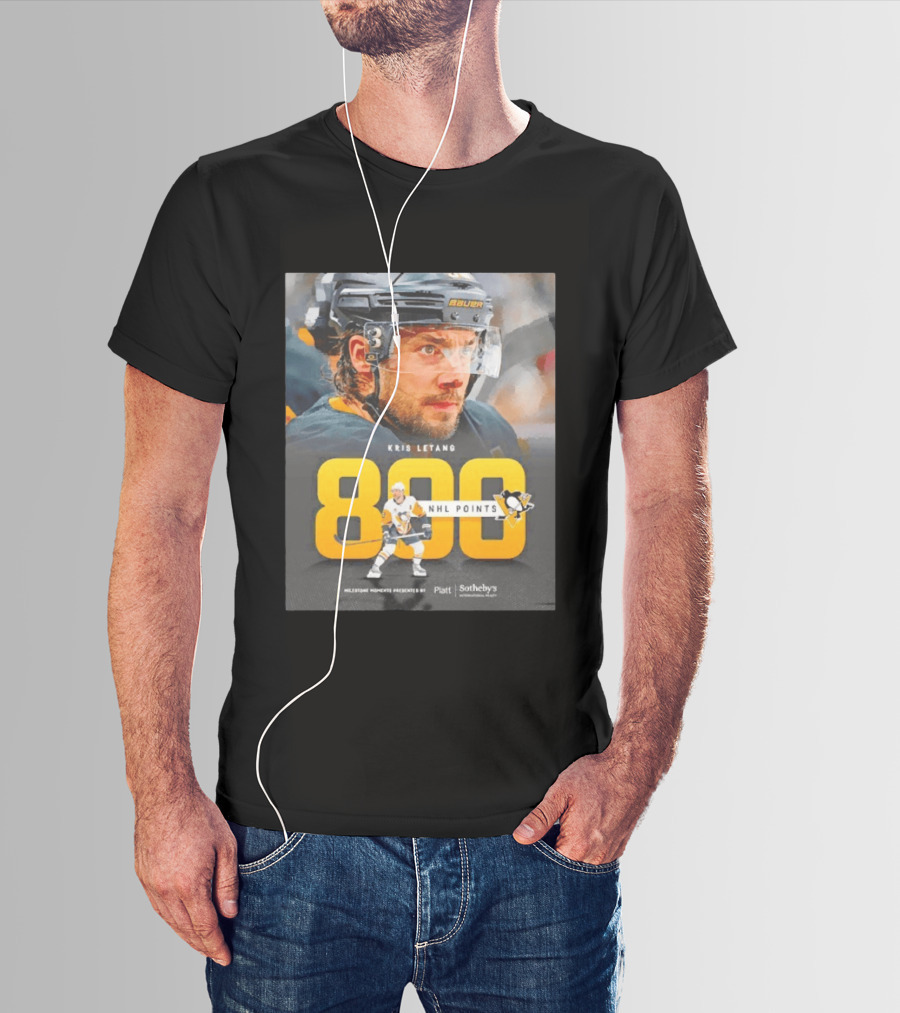 Kris Letang 800 NHL Points Pittsburgh Penguins Milestone Moments T-Shirt
