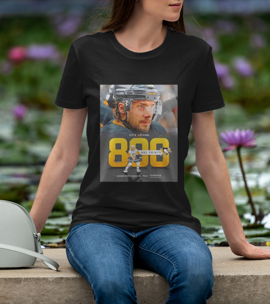 Kris Letang 800 NHL Points Pittsburgh Penguins Milestone Moments T-Shirt