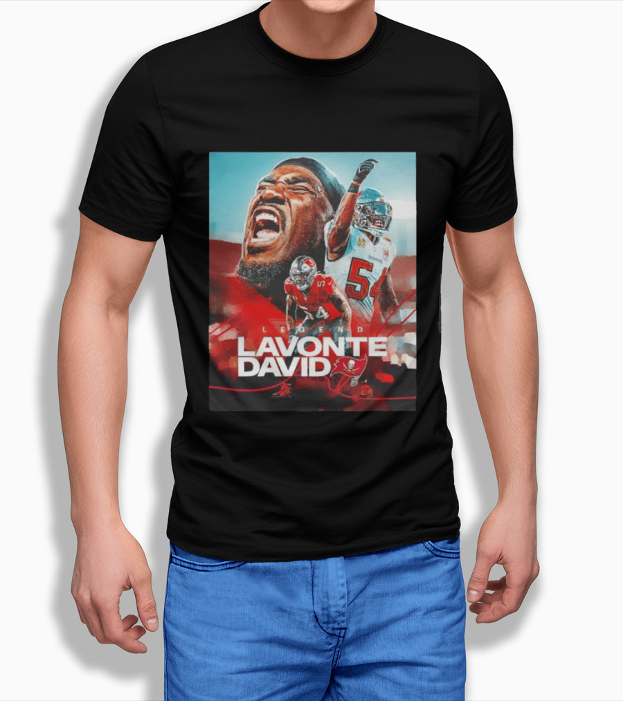 Lavonte David Legend Tampa Bay Buccaneers NFL Collage T-Shirt