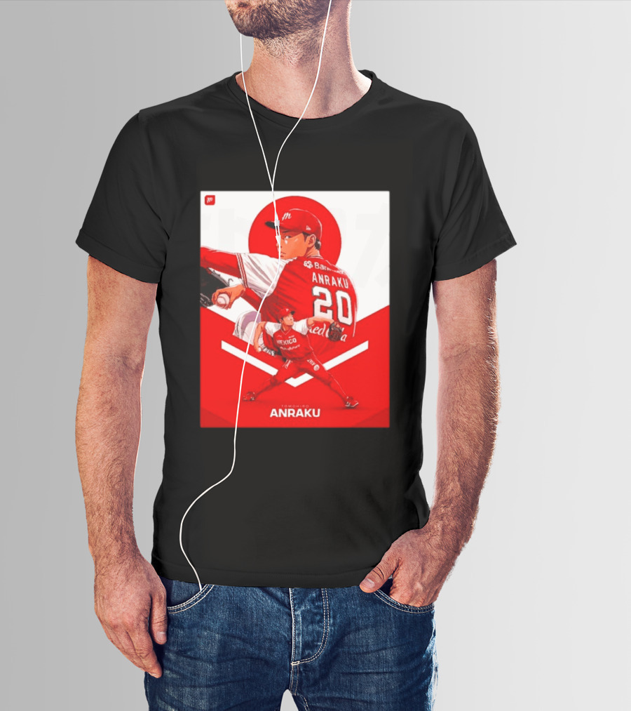 Tomohiro Anraku Diablos Rojos México Baseball Pitcher 20 Red Uniform T-Shirt