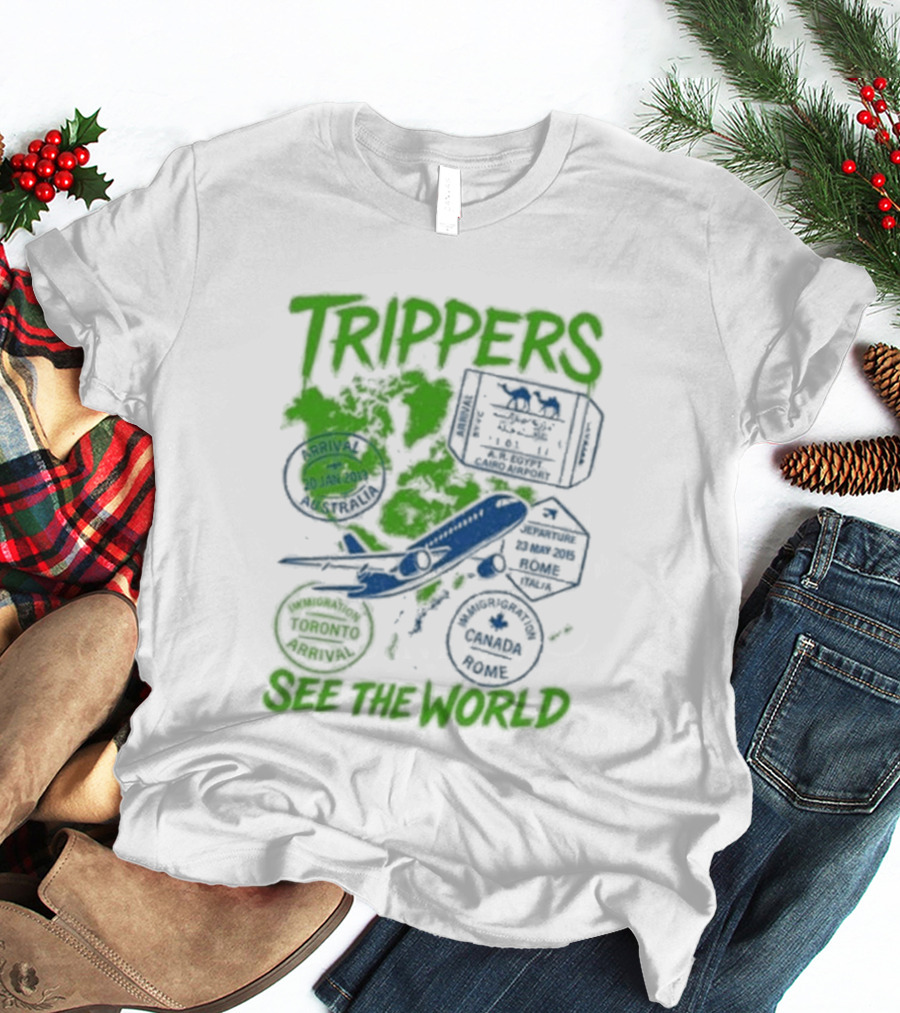 Trippers Travel Explore Adventure See The World T-Shirt