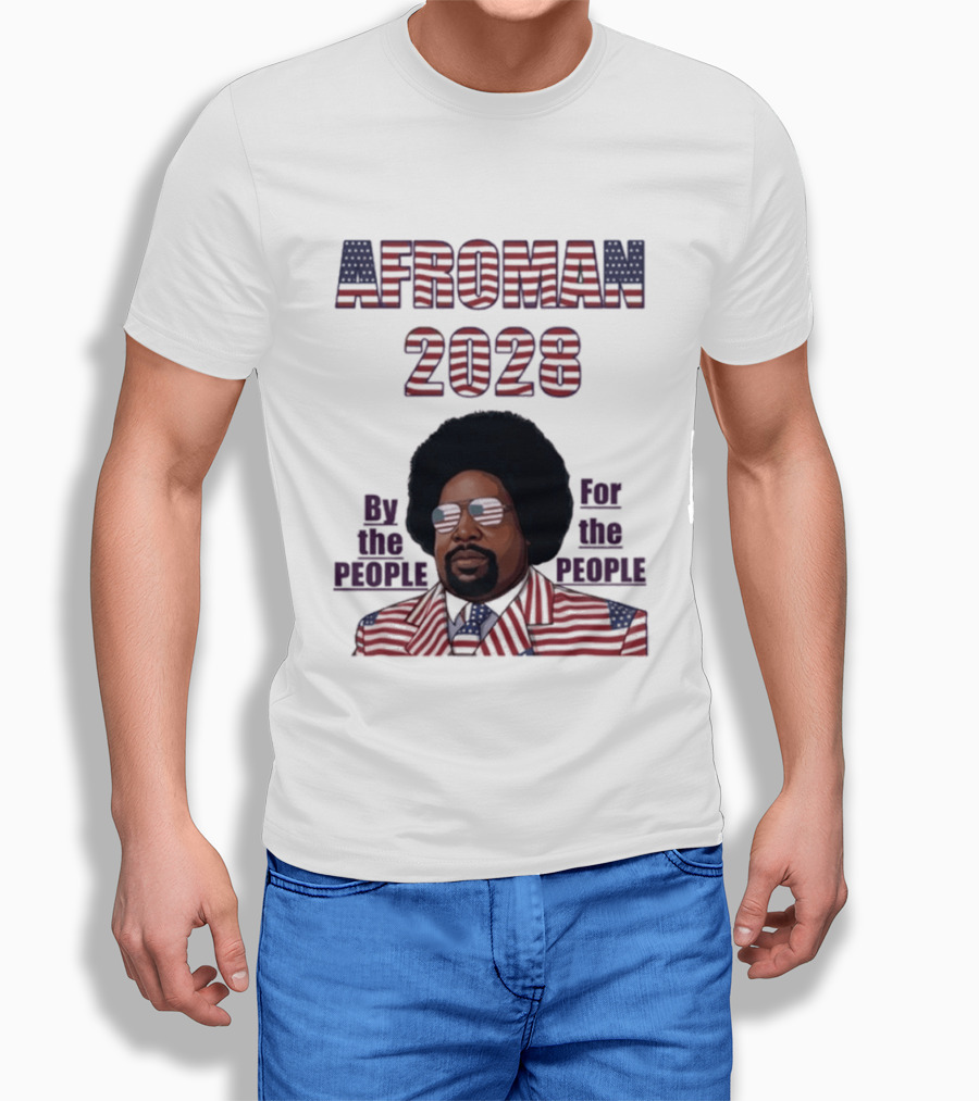 Afroman 2028 By The People For The People American Flag T-Shirt