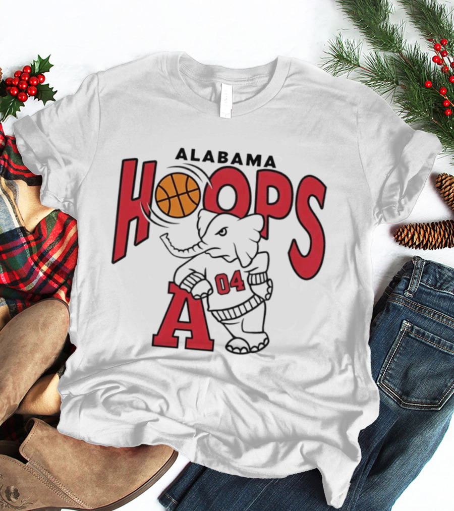 Alabama Hoops Basketball Elephant 04 Sports Team T-Shirt