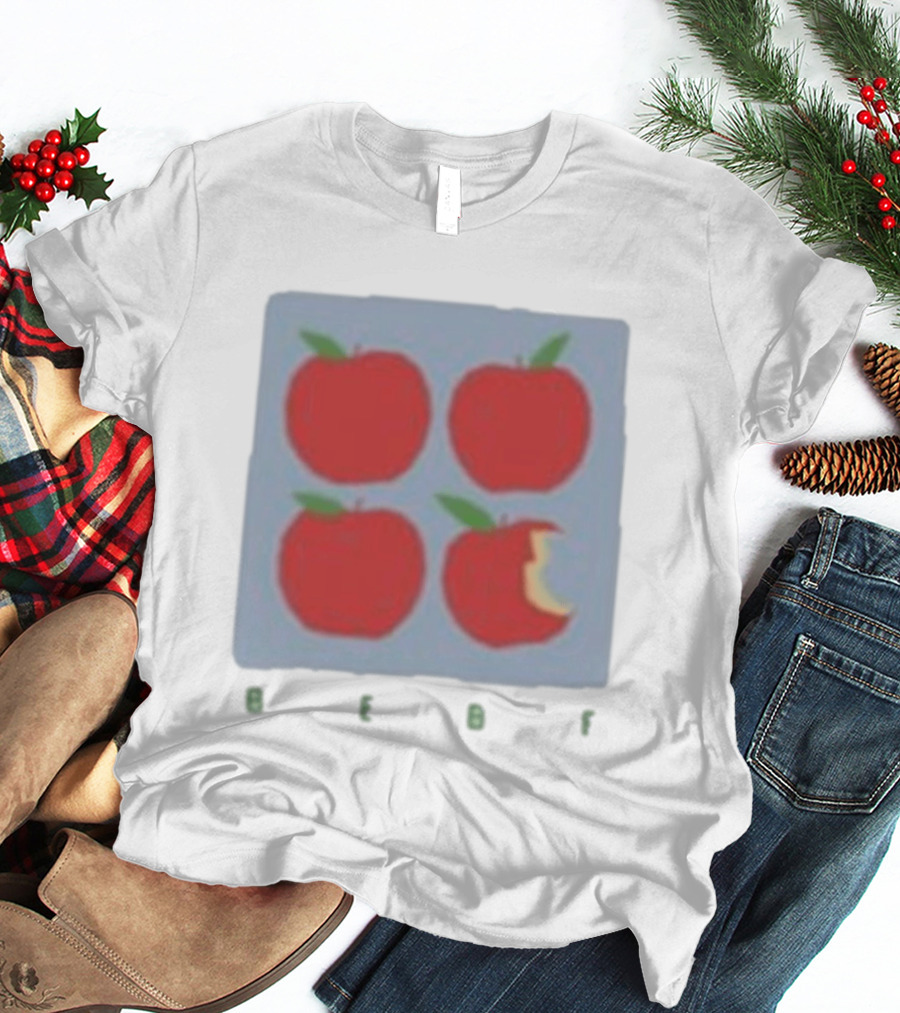 Bebe Stockwell Apple Pop Art Four Red Apples With Bite T-Shirt
