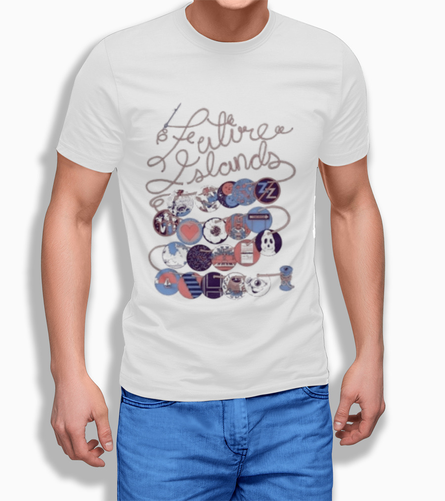 Future Islands The Never Ending Scribble Hearts And Circles T-Shirt