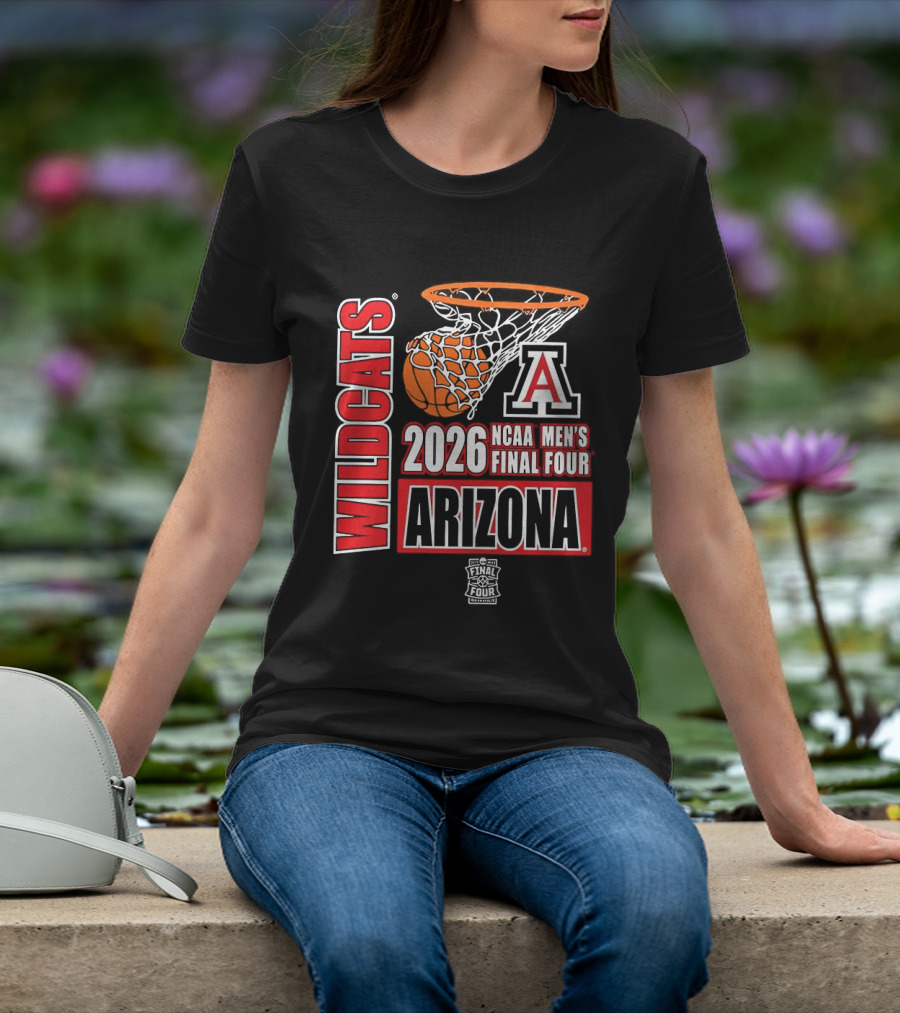 NCAA Men's Final Four 2026 Arizona Wildcats Basketball Nothing But Net T-Shirt