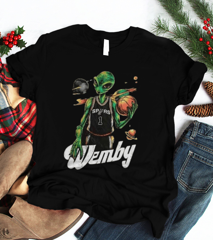 Alien Wemby Victor Wembanyama Spurs NBA 2025 Basketball Star T-Shirt