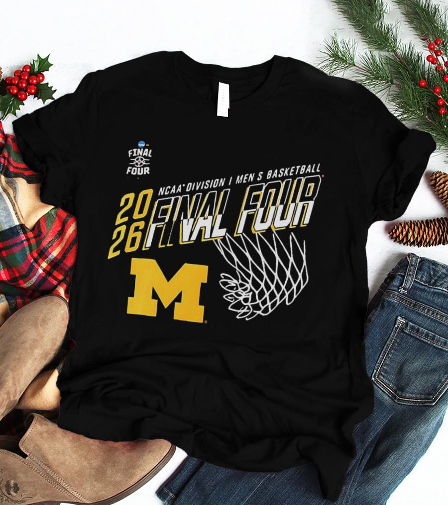 NCAA Division I Men's Basketball 2026 Final Four Michigan Wolverines T-Shirt