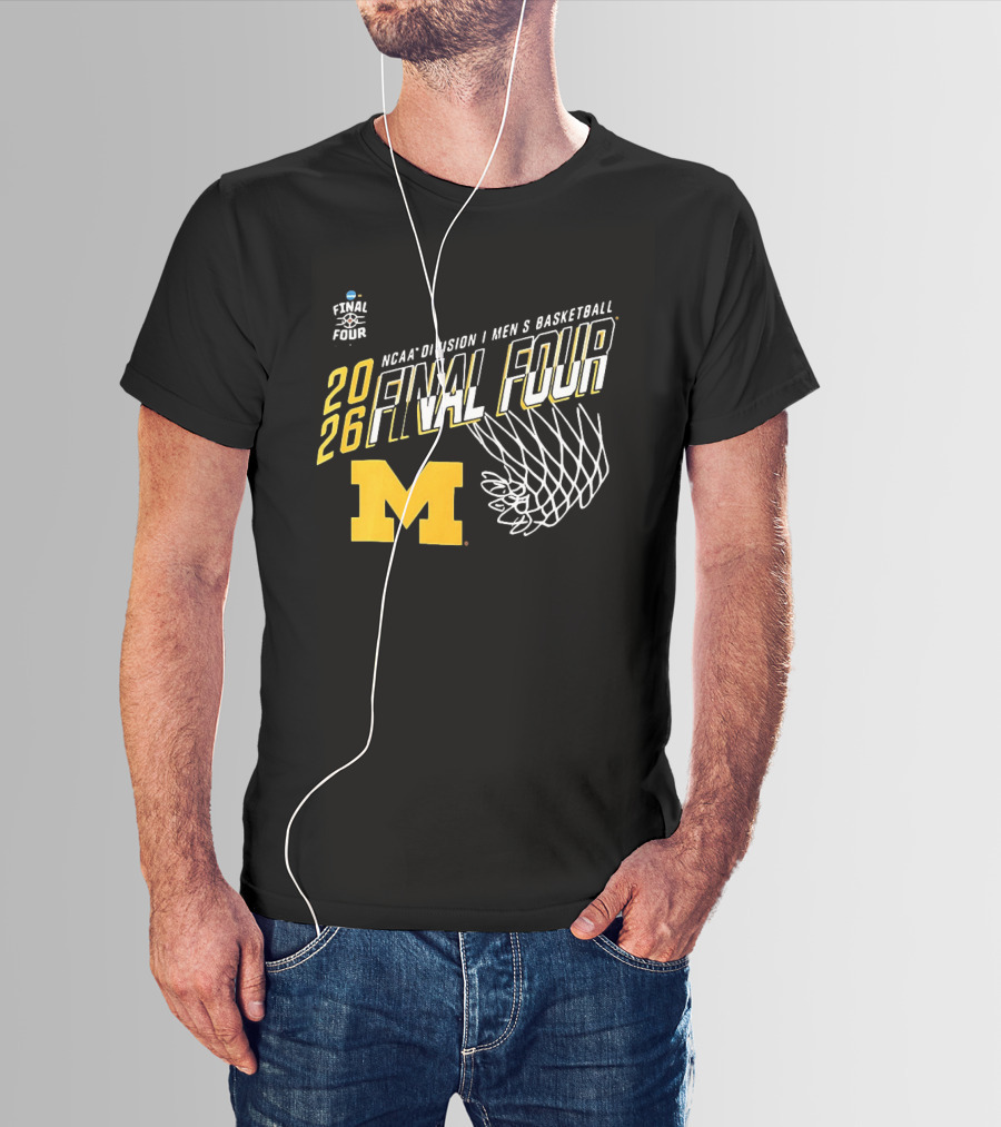 NCAA Division I Men's Basketball 2026 Final Four Michigan Wolverines T-Shirt