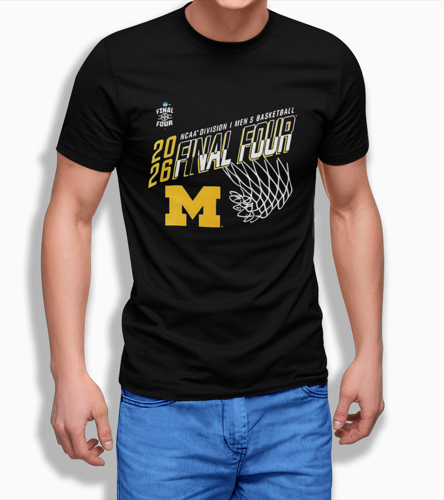 NCAA Division I Men's Basketball 2026 Final Four Michigan Wolverines T-Shirt