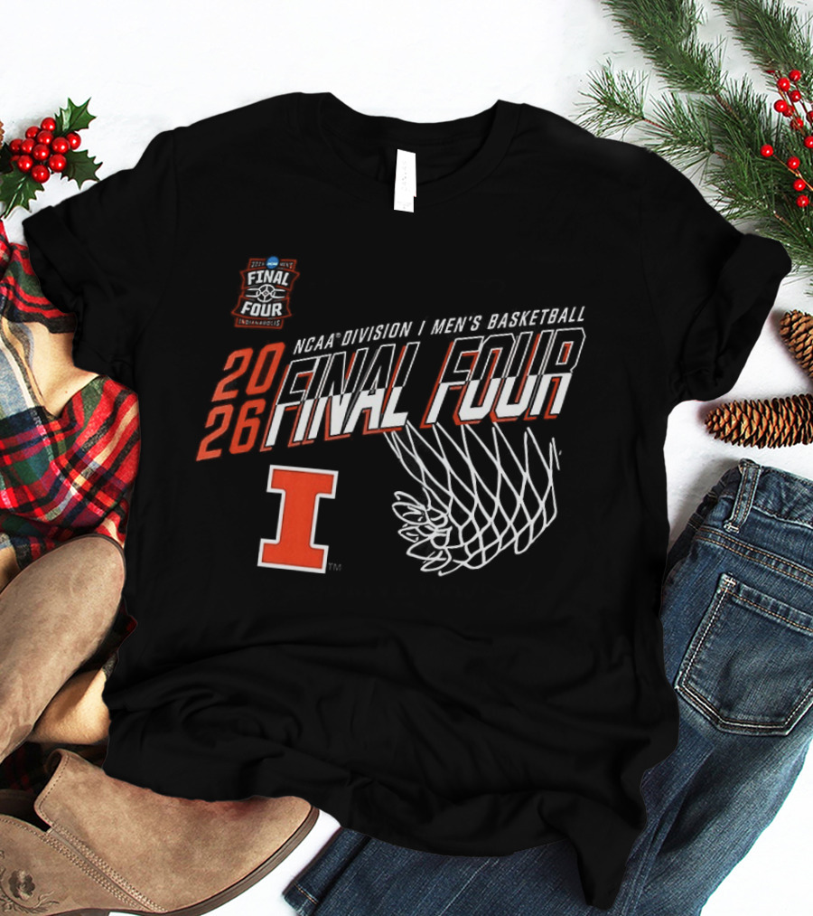 2026 Illinois Fighting Illini NCAA Men's Basketball Final Four March Madness Minneapolis Indianapolis Louisville Denver T-Shirt