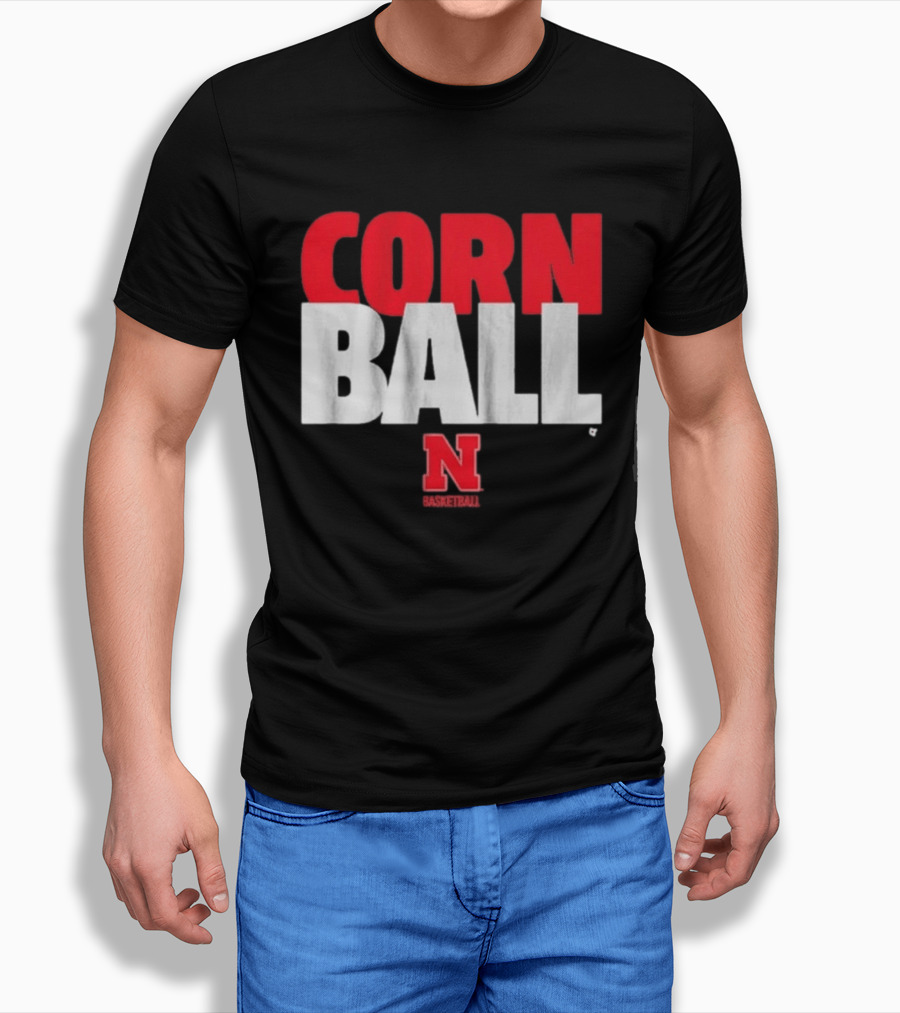 Nebraska Cornhuskers Corn Ball Basketball T-Shirt