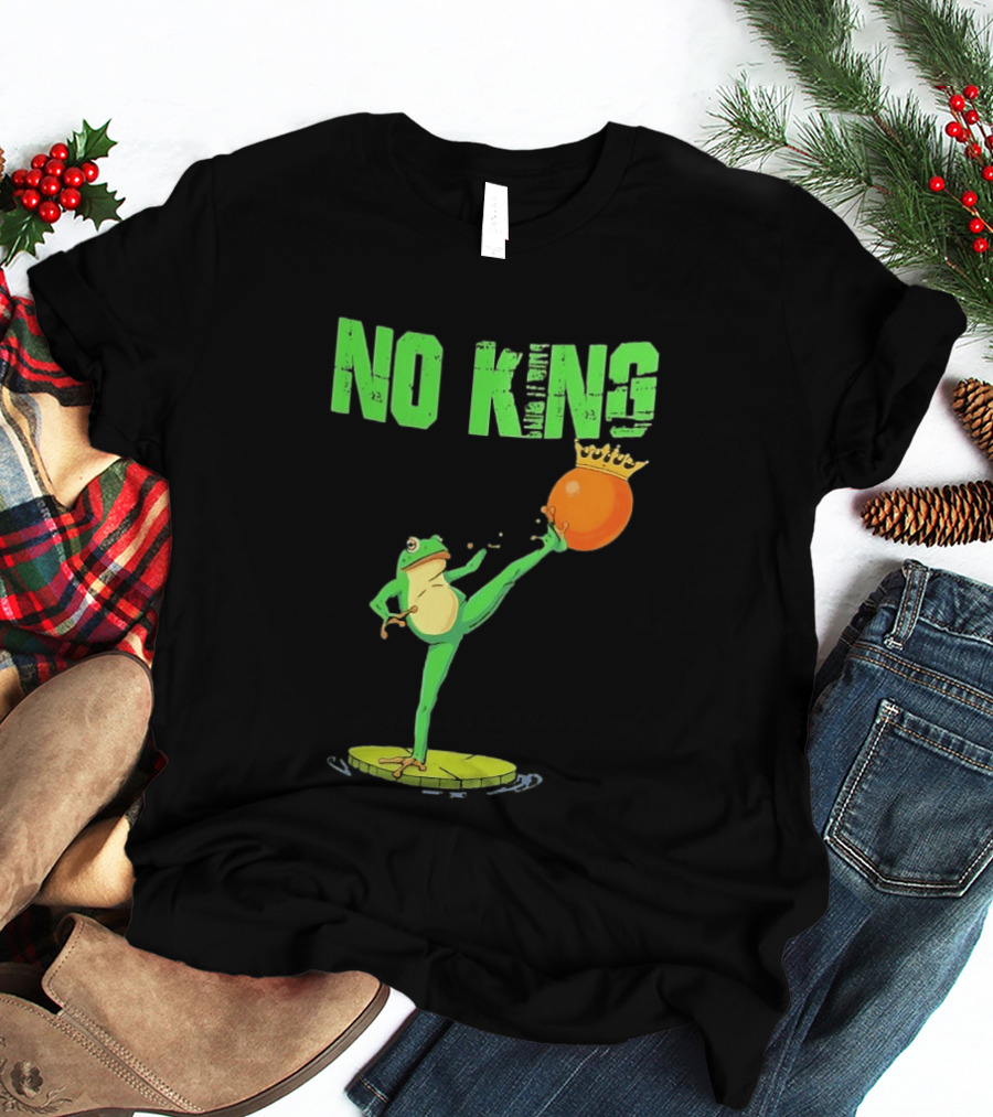 No Kings Portland Frog Kick Out Orange Protest T-Shirt