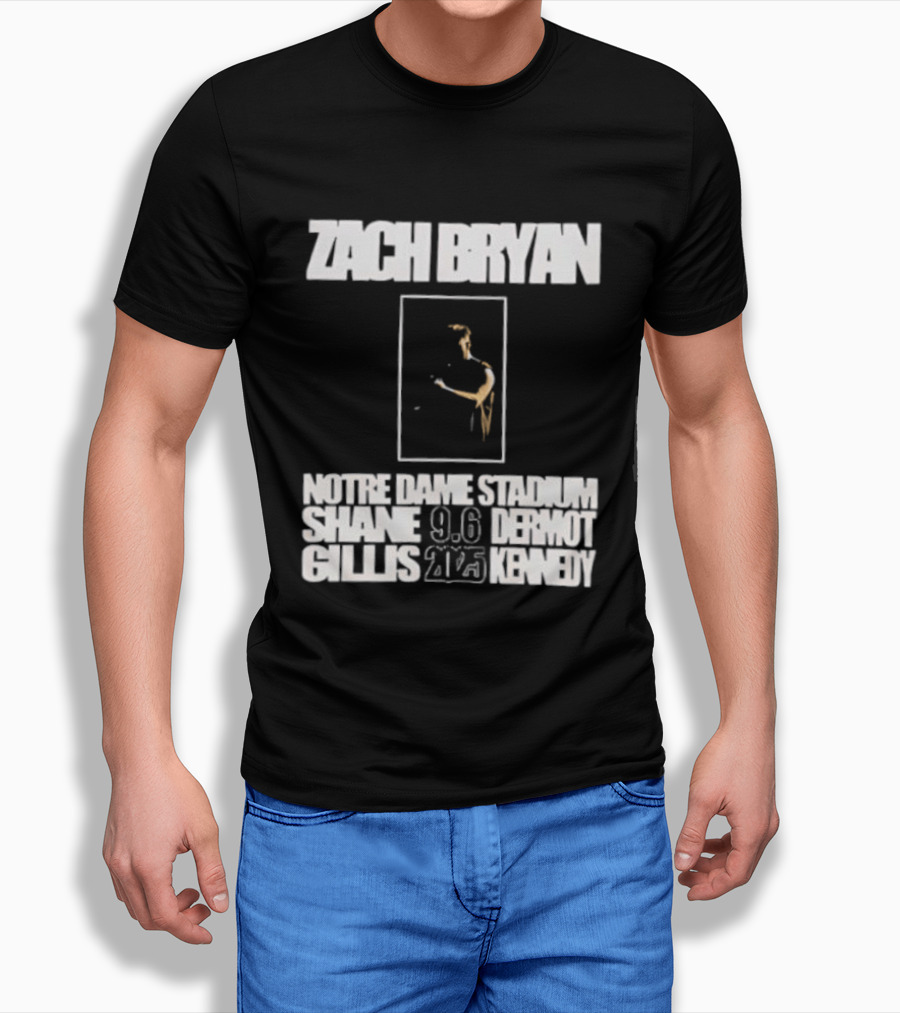 Zach Bryan Notre Dame Stadium Sept 2025 Event Date And Venue T-Shirt