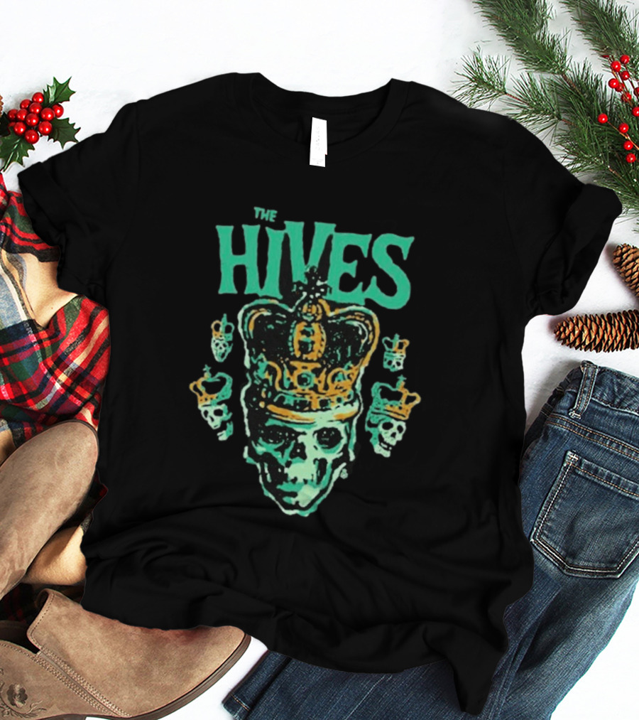 The Hives Green Skull Crown Art Band Merchandise T-Shirt
