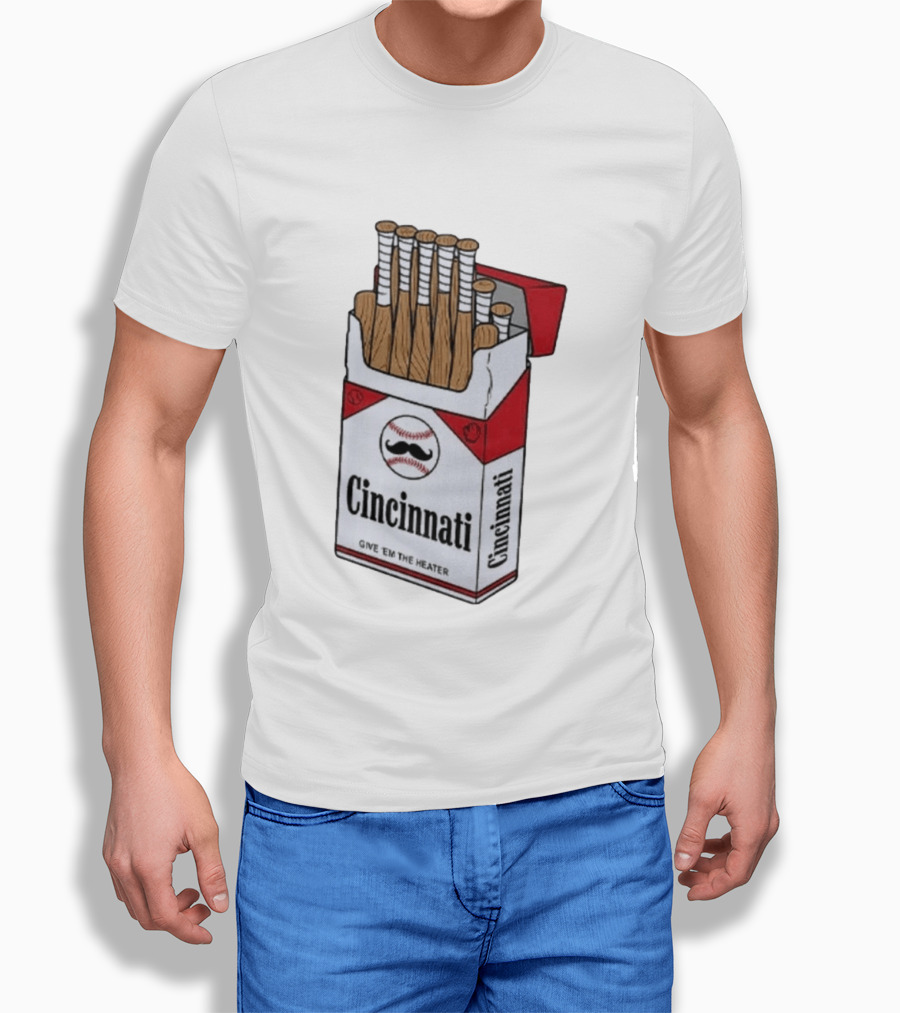 Cincinnati Give 'Em The Heater Baseball Bat Pack T-Shirt