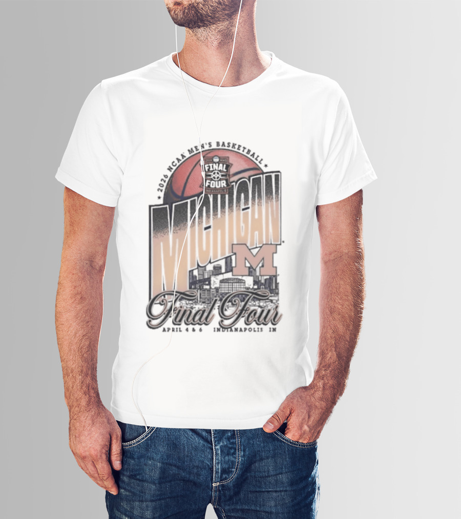 Michigan Wolverines 2026 Men's Final Four Basketball Stadium M Bound T-Shirt