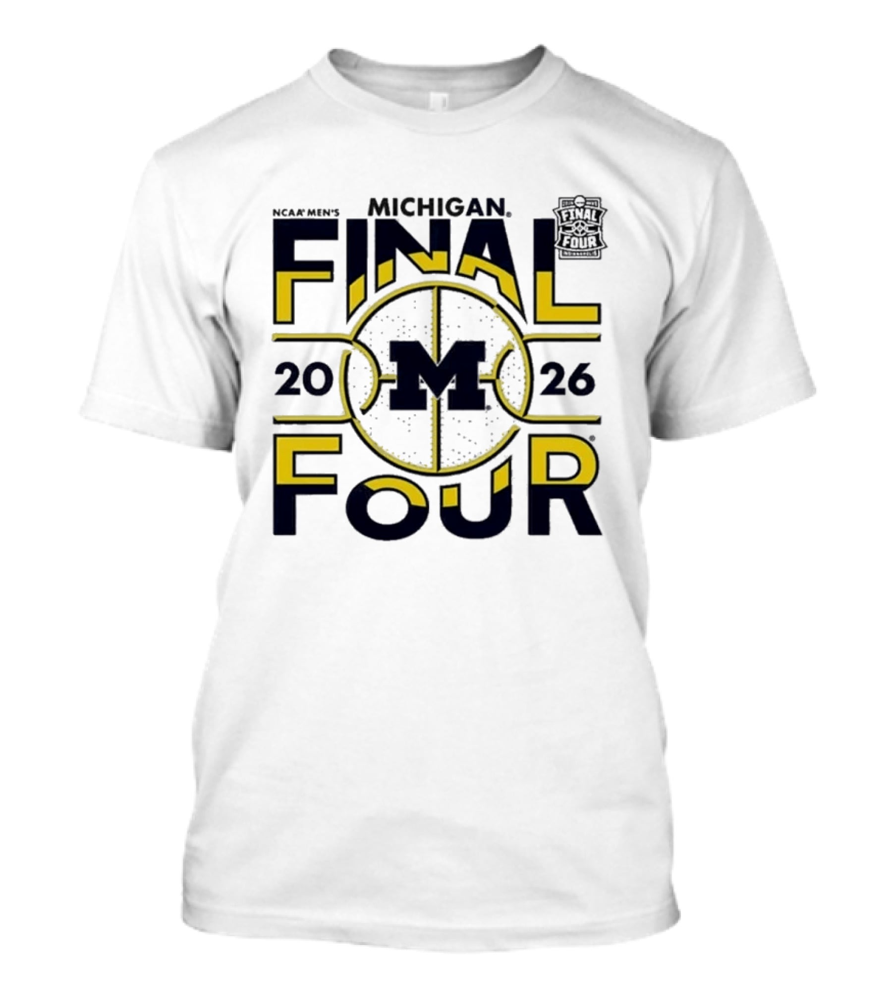 NCAA Men's Michigan Final Four 2026 Basketball M Wolverines T-Shirt