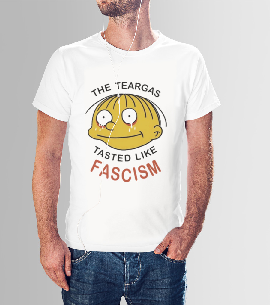 The Teargas Tasted Like Fascism Yellow Cartoon T-Shirt
