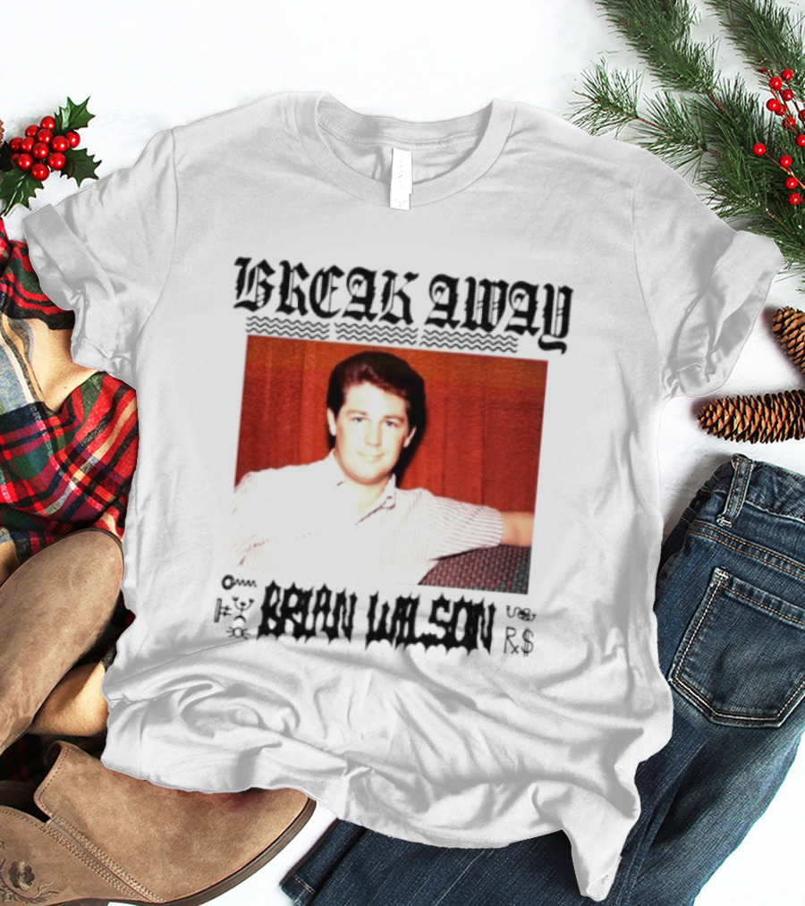 BREAK AWAY BRIAN WILSON Photo Portrait Striped T-Shirt