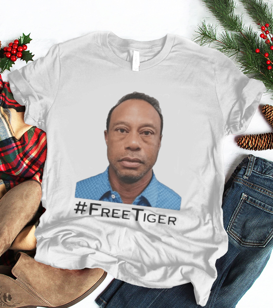 #FreeTiger Shot Iconic Arrest Image T-Shirt