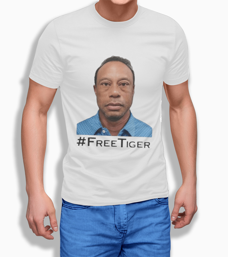 #FreeTiger Shot Iconic Arrest Image T-Shirt