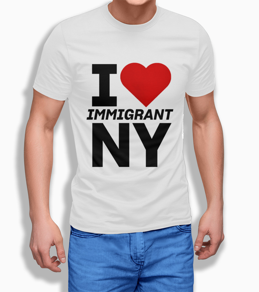 I Love Immigrant NY Heart Icon New York T-Shirt