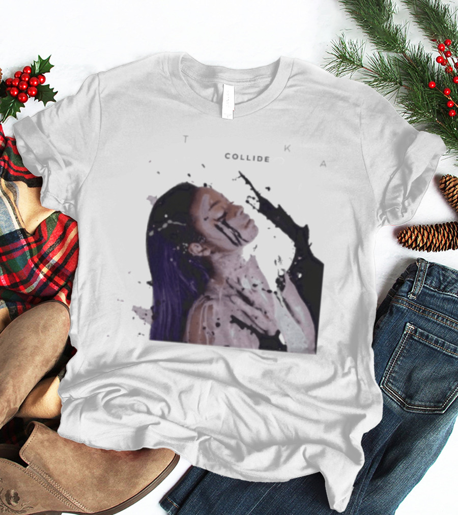 Justine Skye Collide Tyga Portrait With Artistic T-Shirt