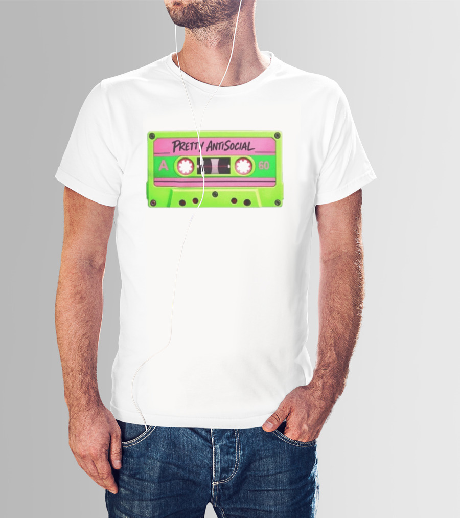 Pretty AntiSocial Pink Green Cassette A 60 T-Shirt