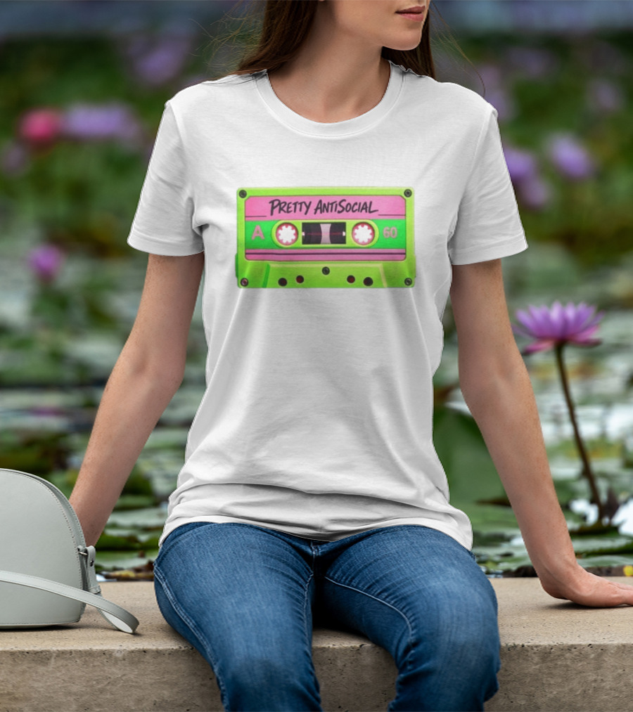 Pretty AntiSocial Pink Green Cassette A 60 T-Shirt