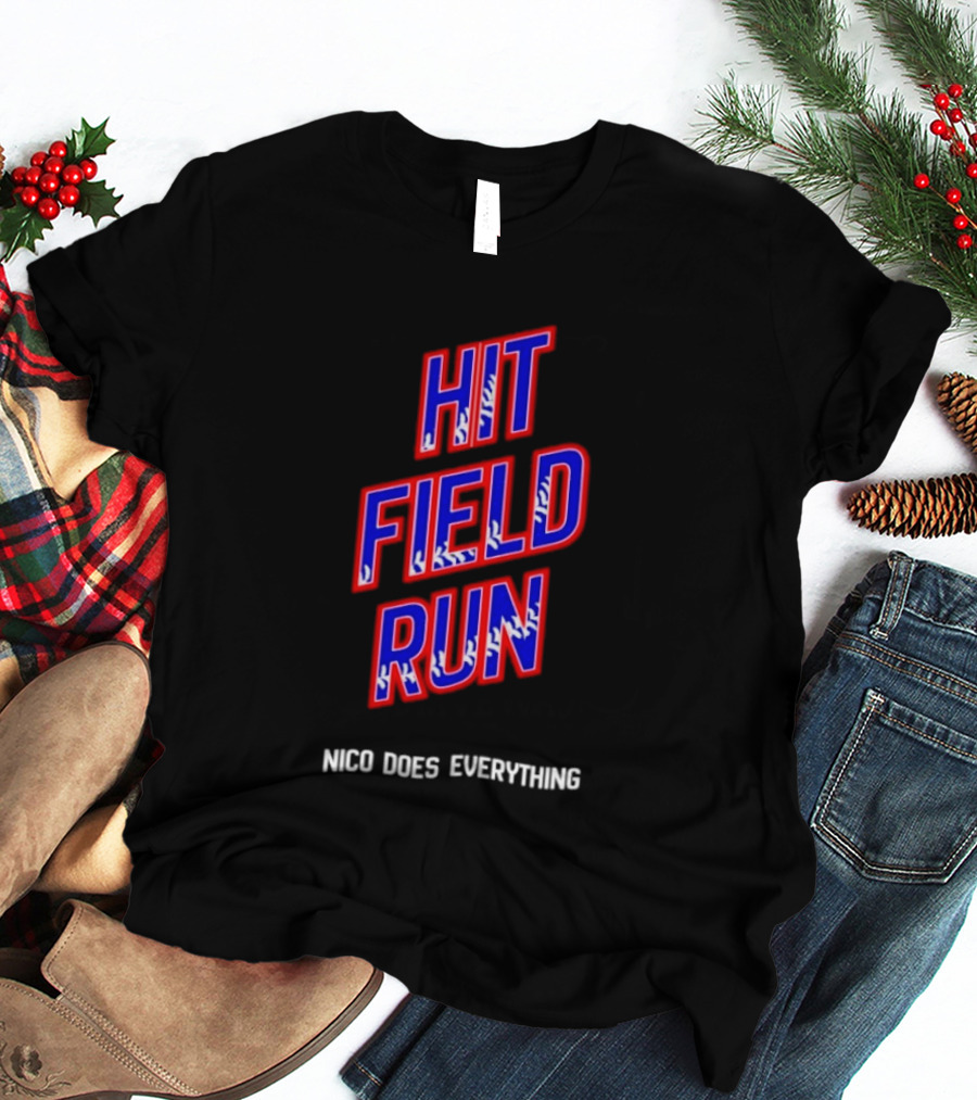 Hit Field Run Nico Does Everything Bold Sports T-Shirt