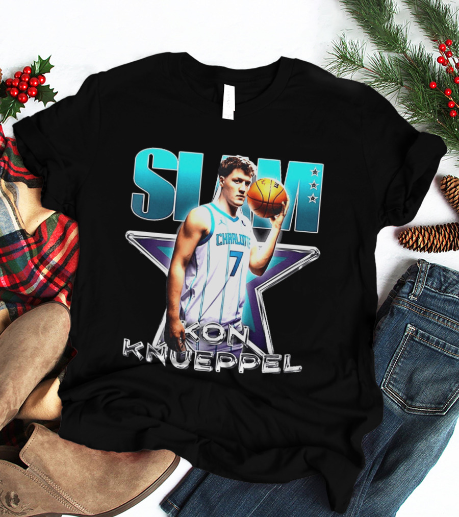 Kon Knueppel Charlotte Hornets Basketball Slam T-Shirt